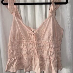 Elodie Blush Textured Sleeveless Blouse